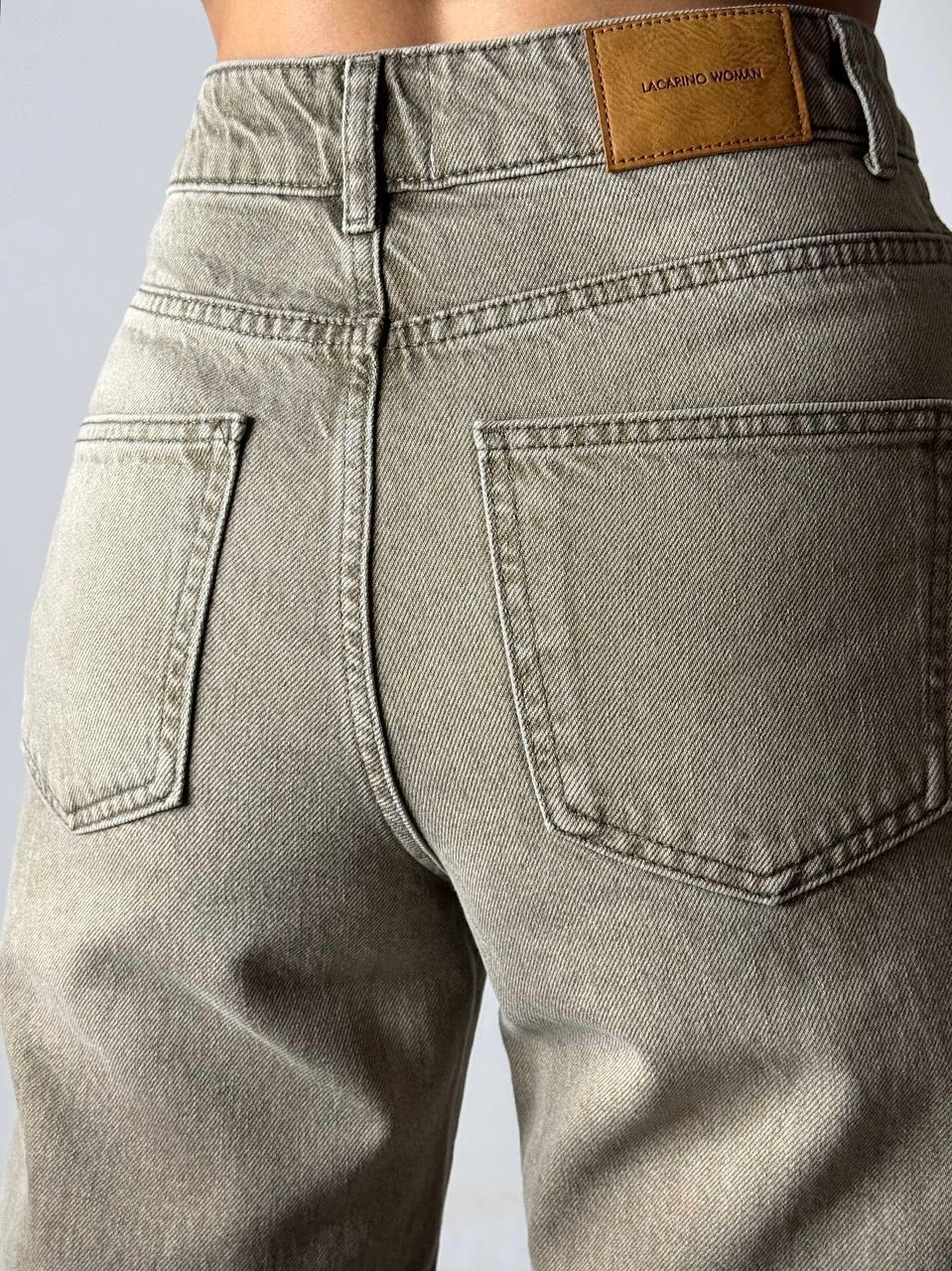 LACARINOYüksek Bel Normal Kalıp Od Antrasit Jean Pantolon