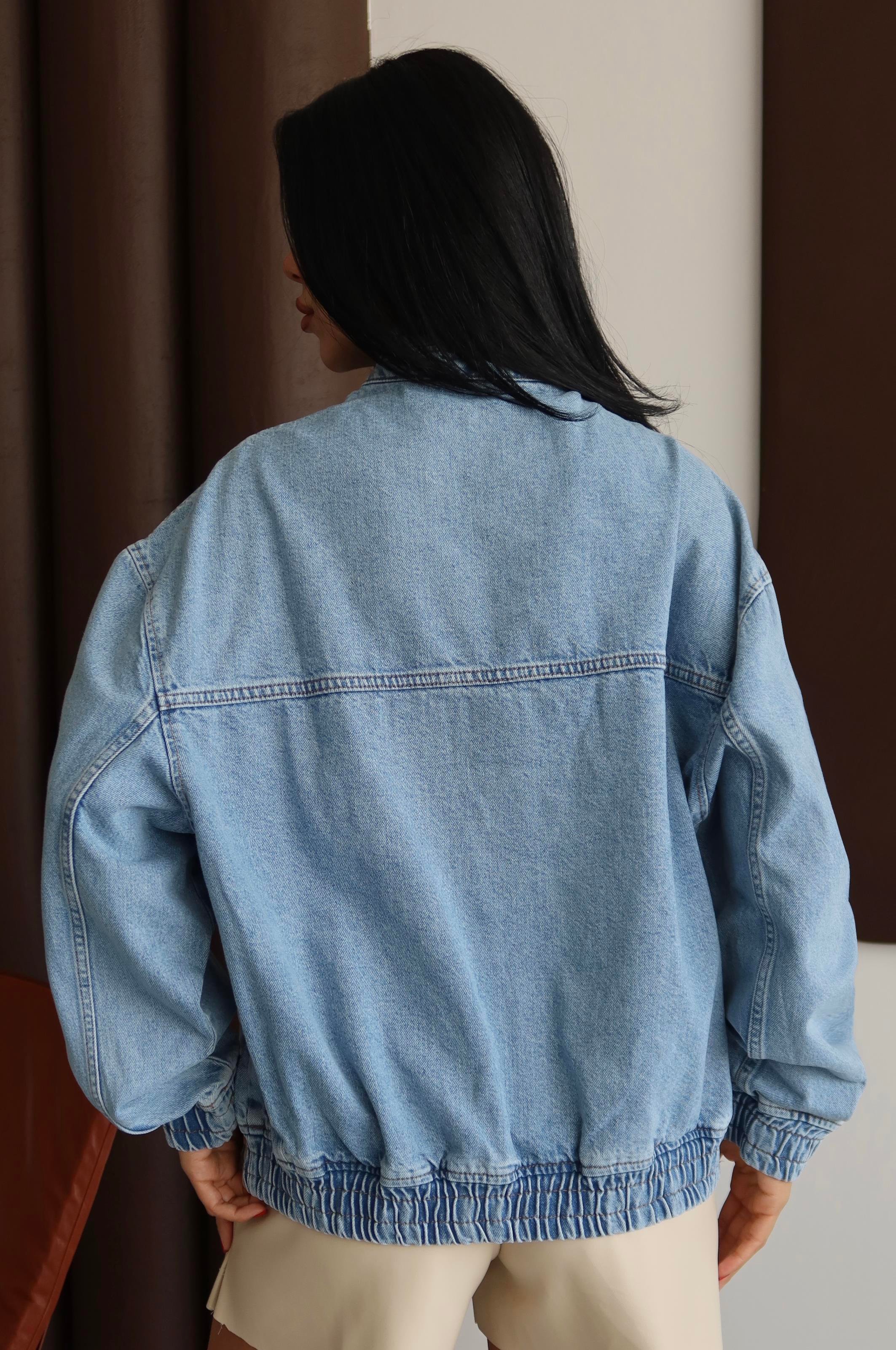 LACARINOYaka Fermuar Detaylı Unisex Blue Sweatshirt