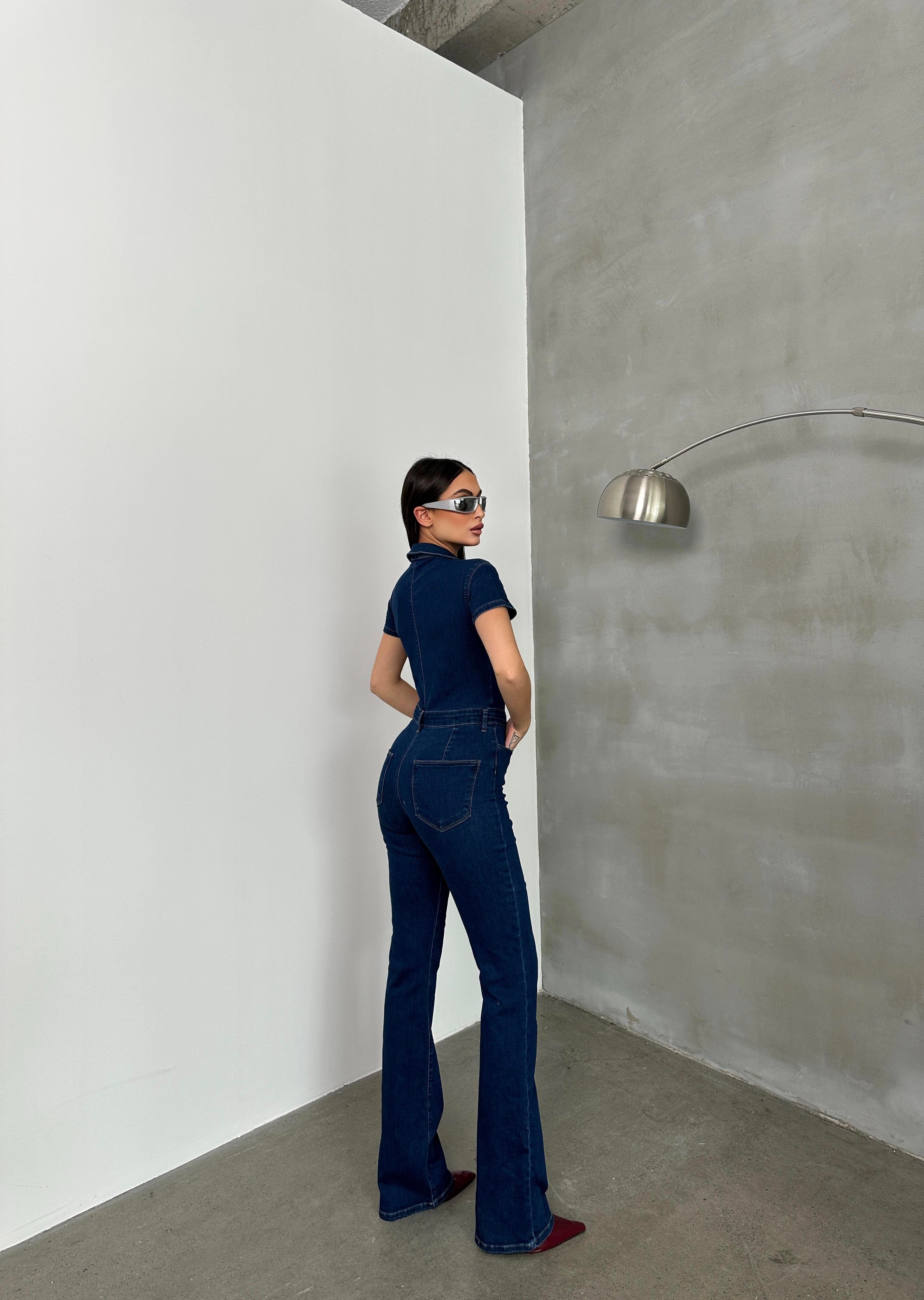 LACARINOKadın Rinse Denim Tulum 