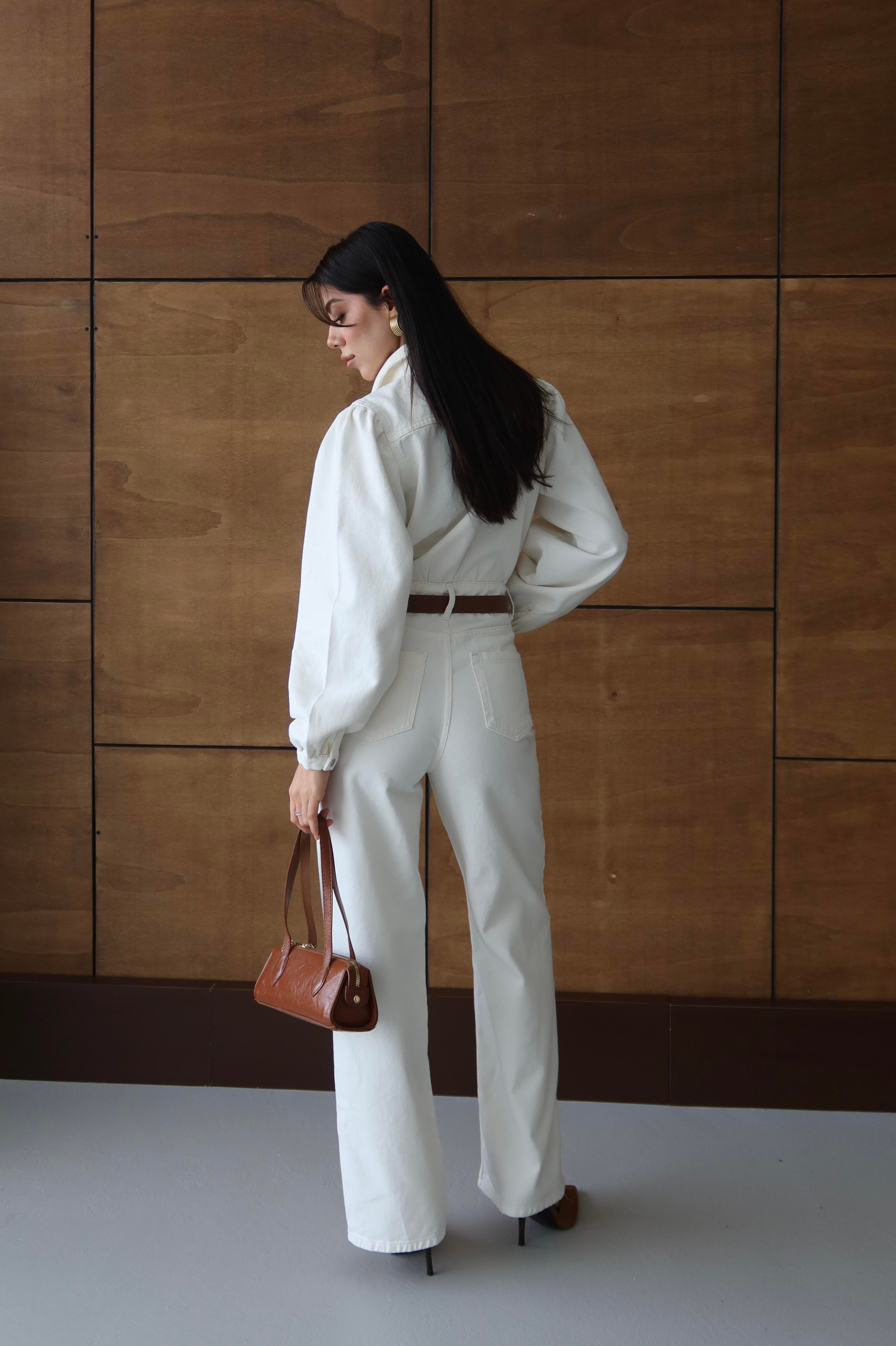 LACARINOKemer Detaylı Ekru Tulum