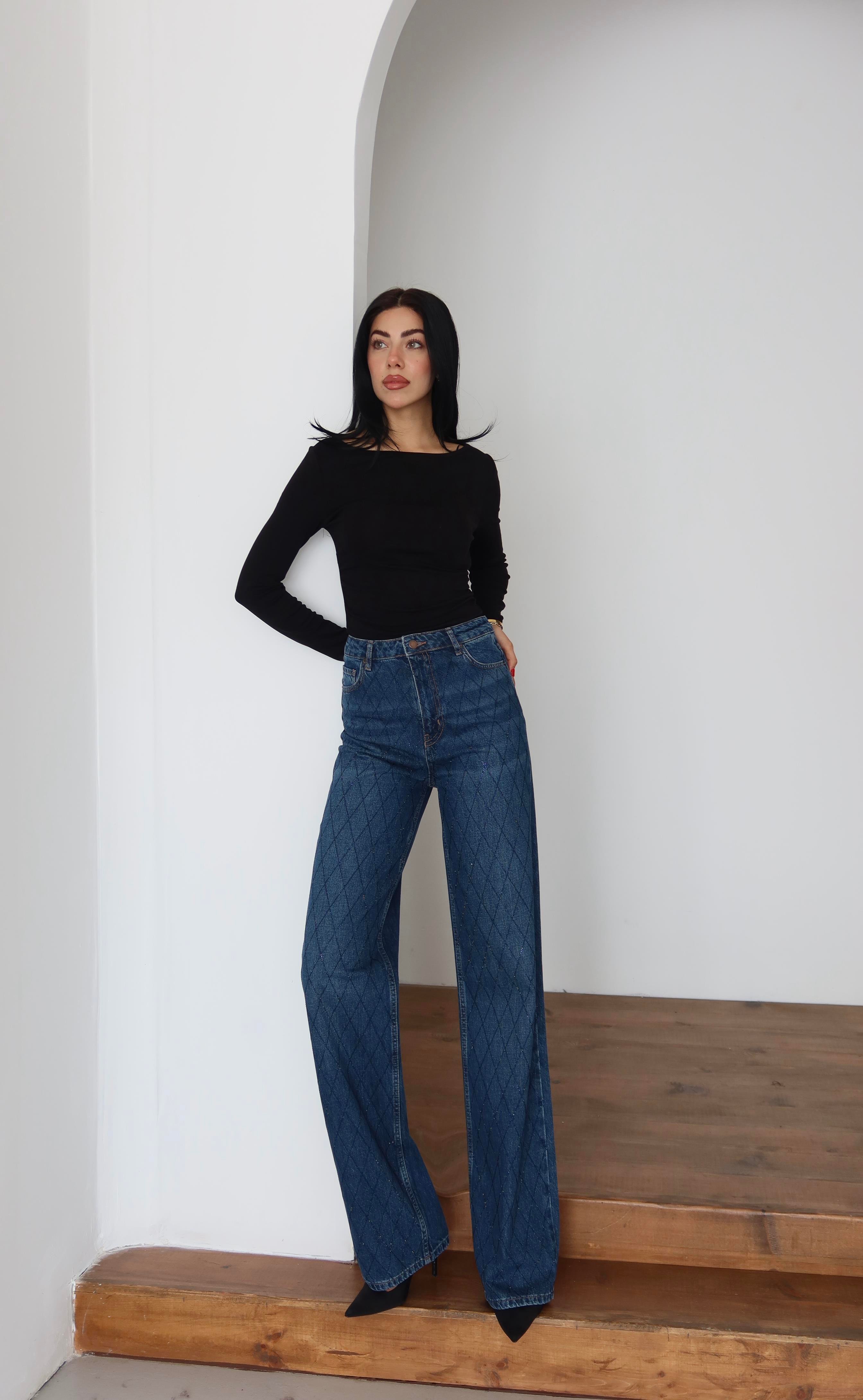 LACARINOBP DARK BLUE  BAKLAVA DESEN TASLI 34/42  