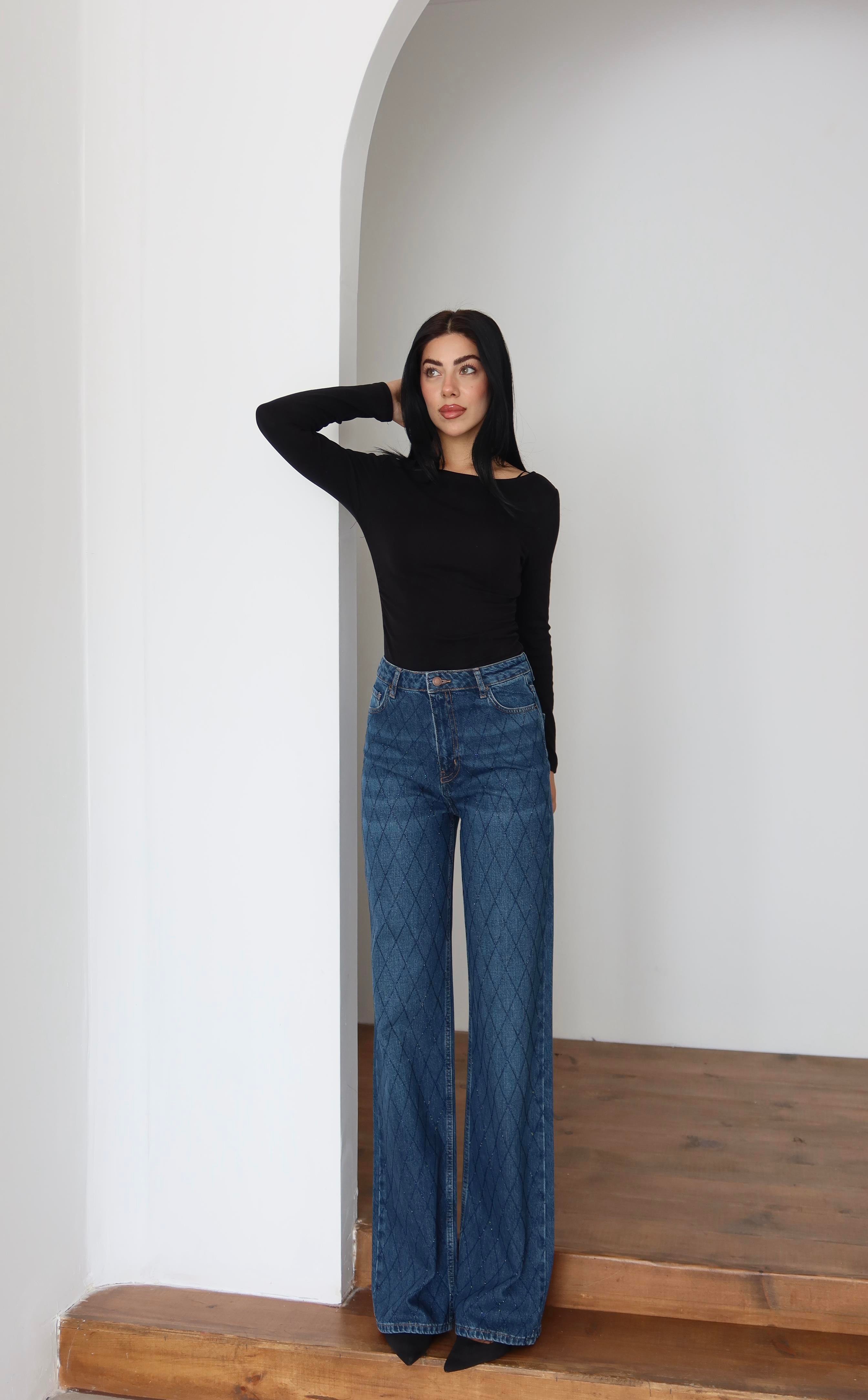 LACARINOBP DARK BLUE  BAKLAVA DESEN TASLI 34/42  