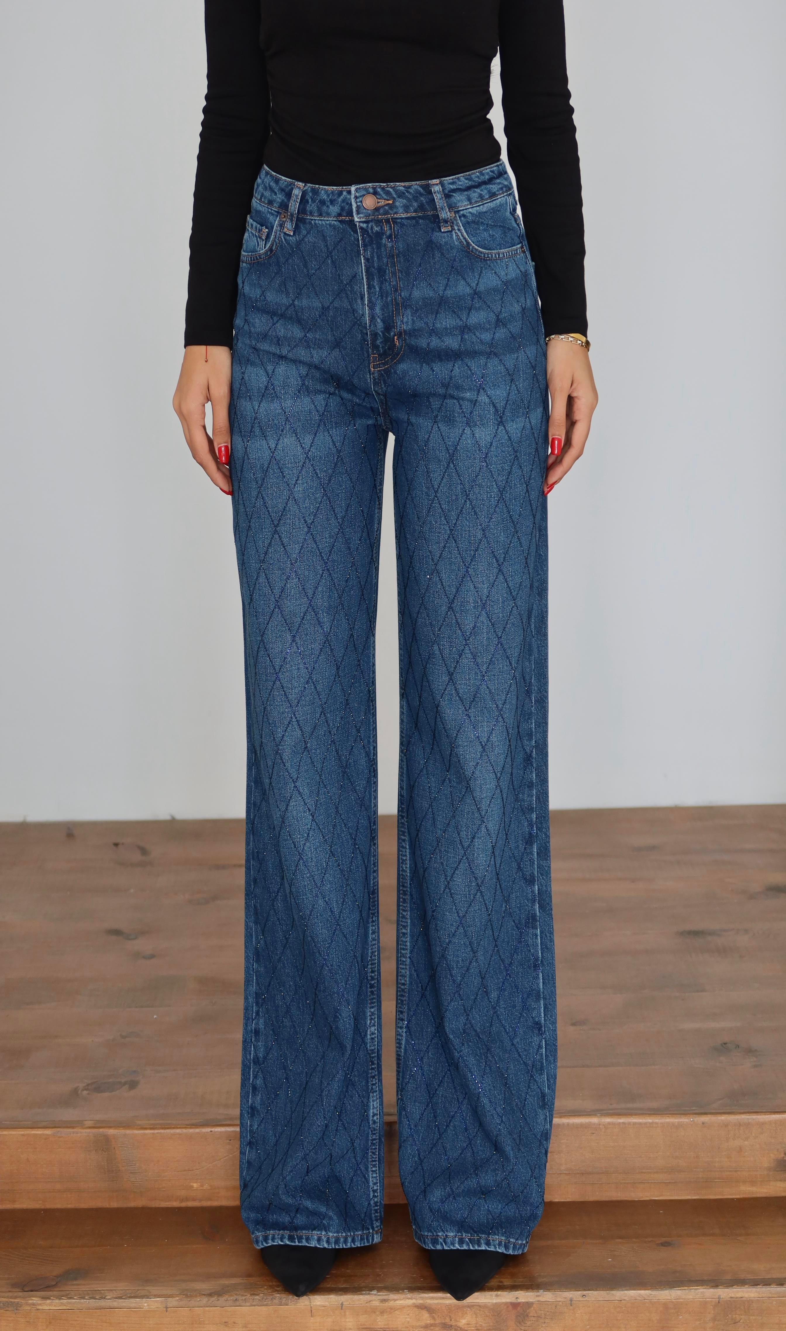 LACARINOBP DARK BLUE  BAKLAVA DESEN TASLI 34/42  
