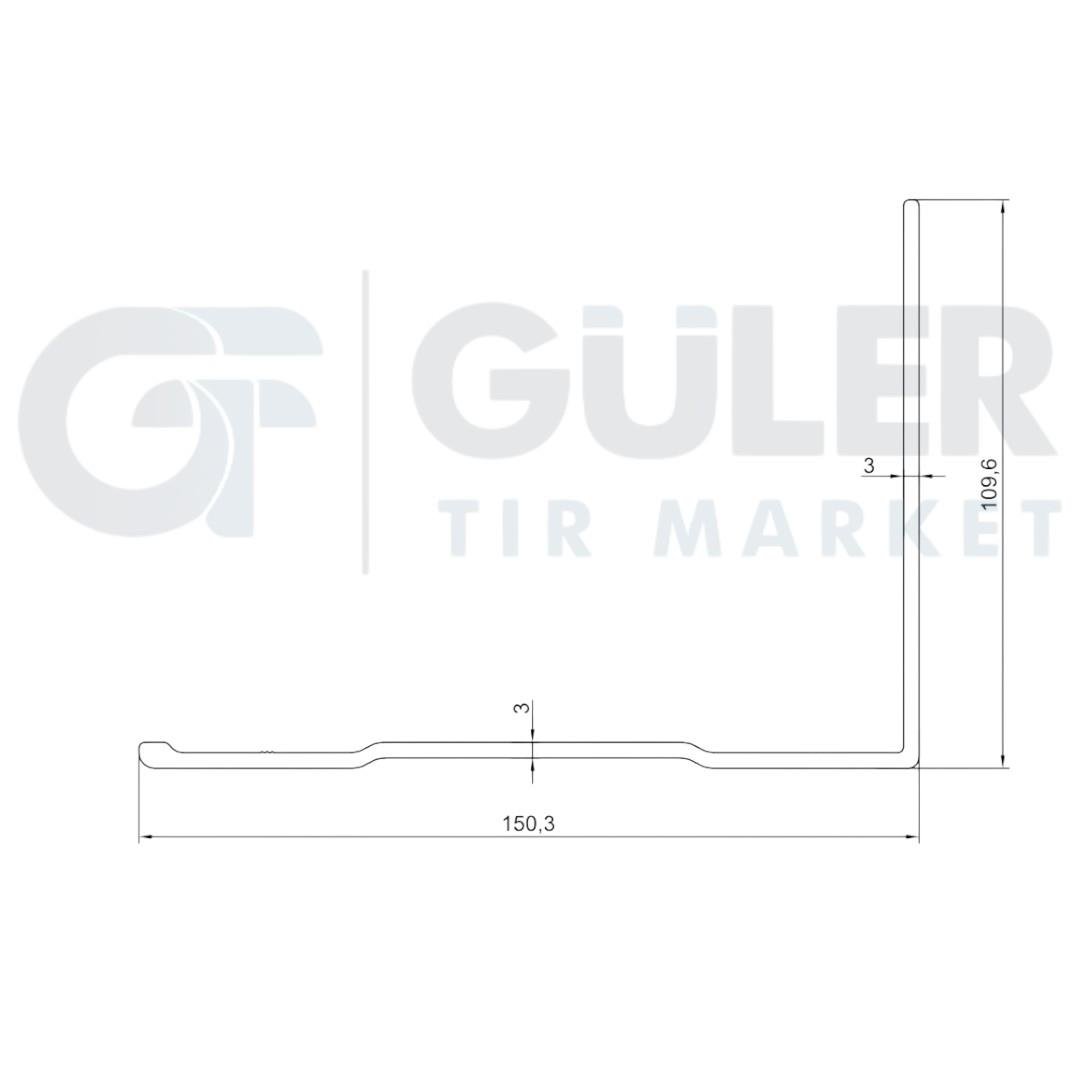 Tırsan Frigo Alüminyum Alt Köşelik / Tırsan Kaş