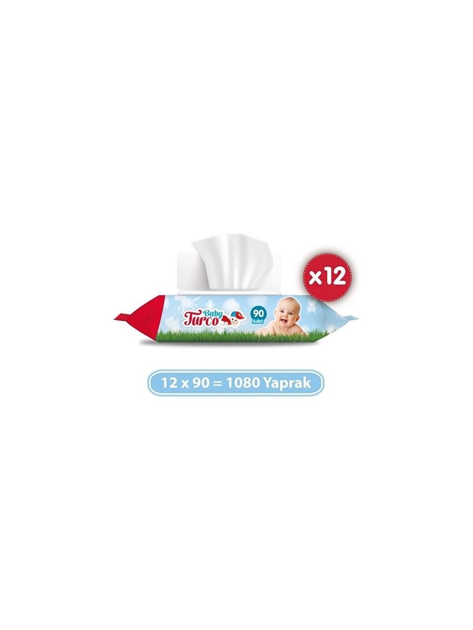 Baby Turco Baby Turco 12x90 Yaprak Alkolsüz Islak Bebek Havlusu