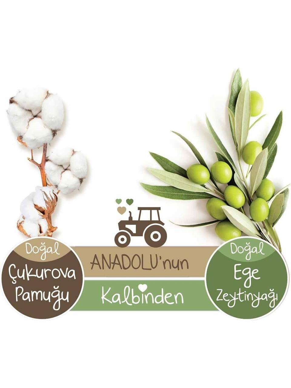Baby Turco Baby Turco Doğadan Yenidoğan Islak Bebek Havlusu 12x60 Yaprak