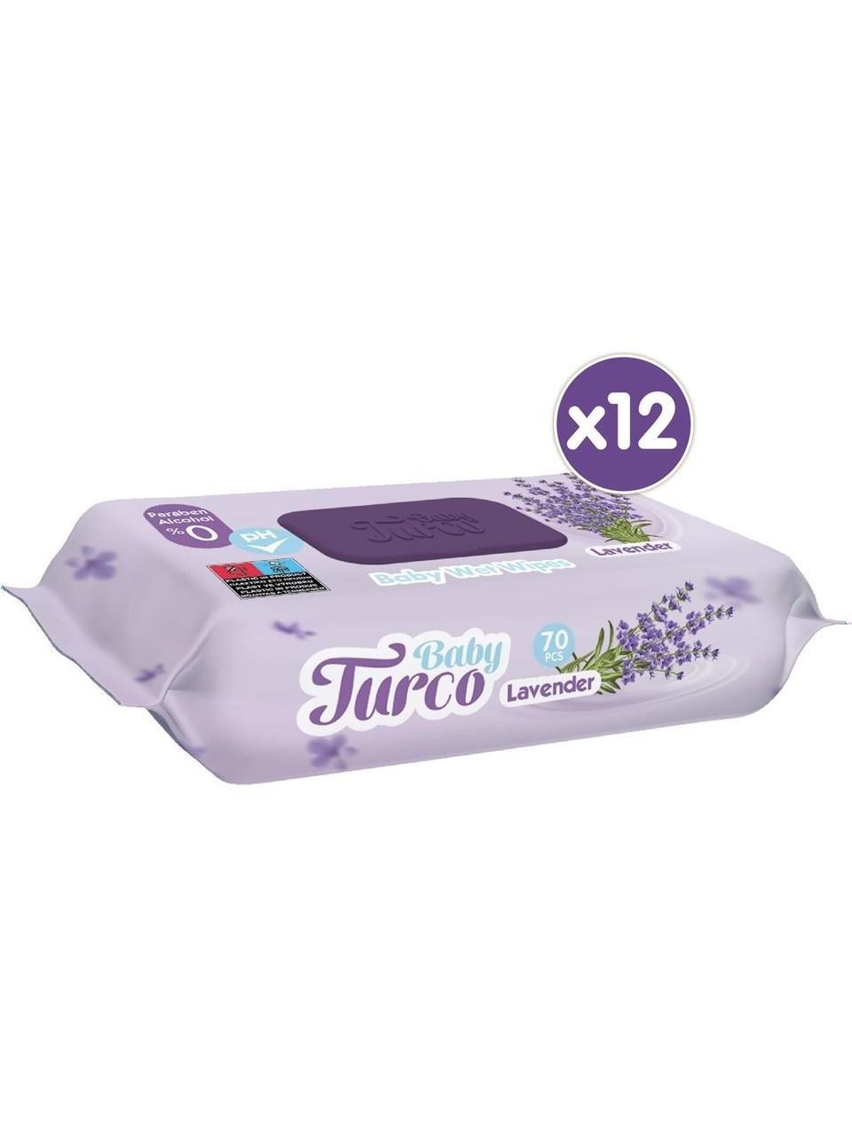 Baby Turco Lavanta Kokulu Islak Bebek Havlusu 12 x 70 Adet