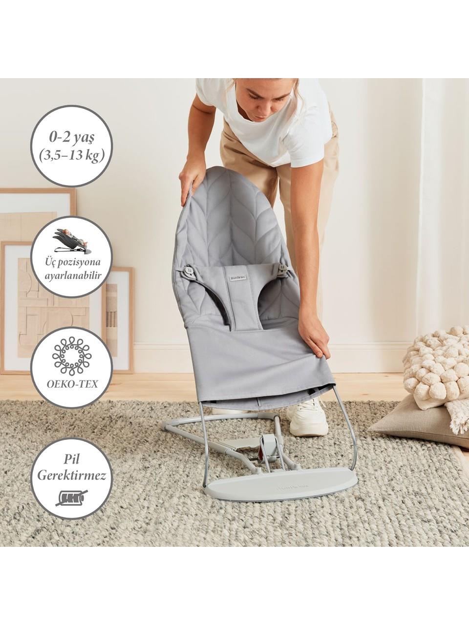 BabyBjörn Bliss Ana Kucağı Cotton Oyuncaklı - Grey Petal
