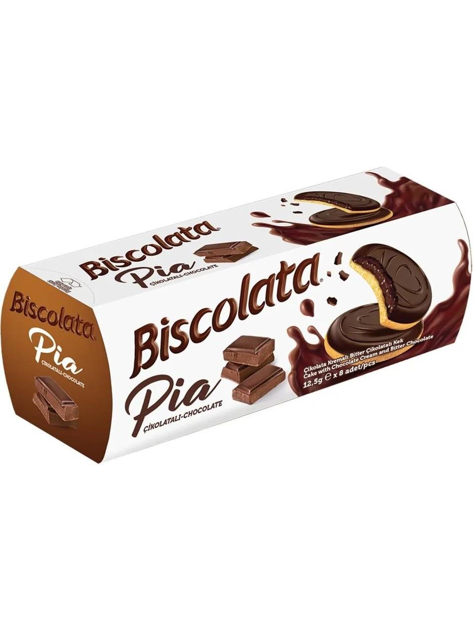 Biscolata Pia Çikolatalı 100 gr x 6 Adet