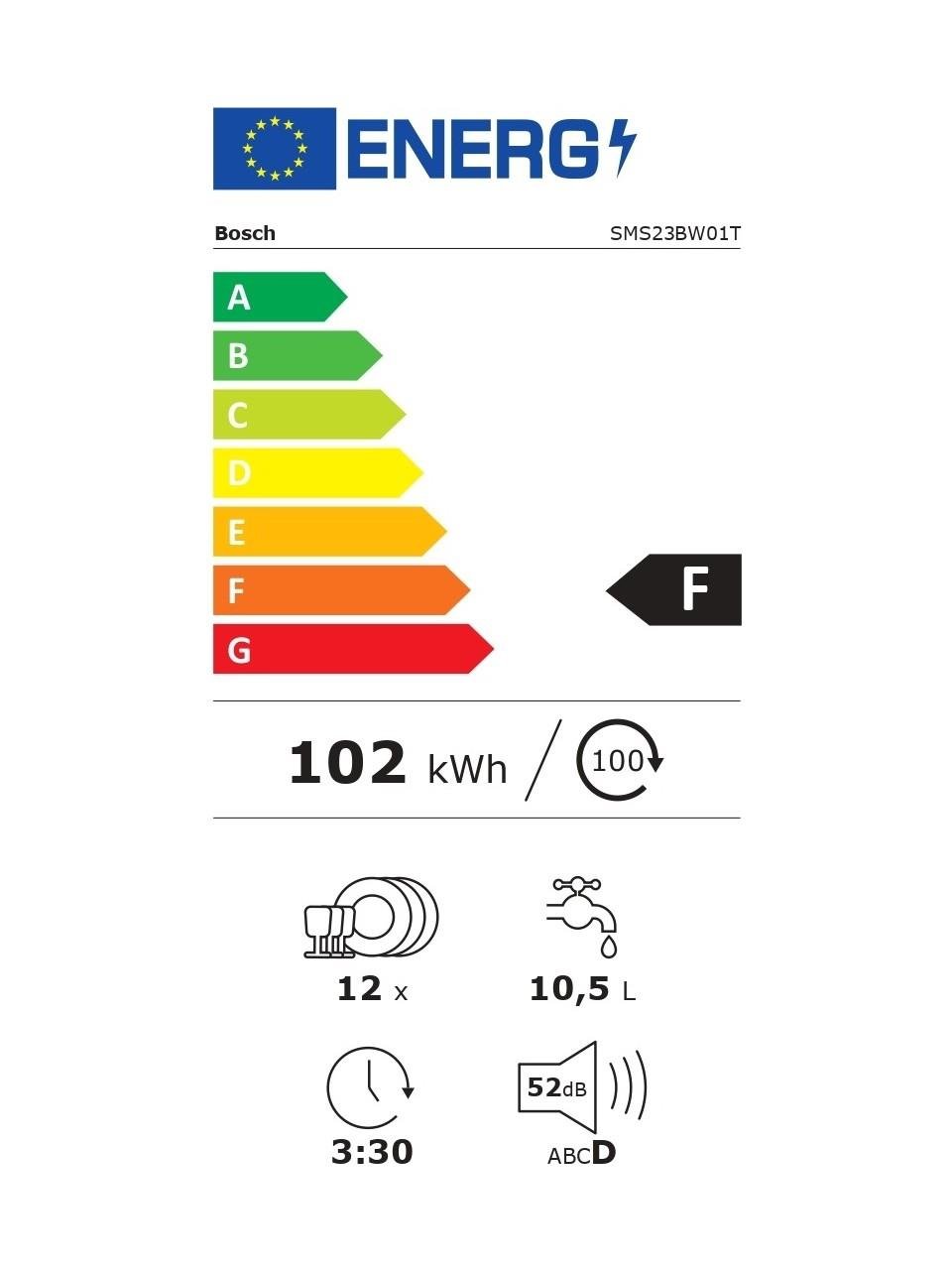 Bosch SMS23BW01T 3 Programlı Bulaşık Makinesi