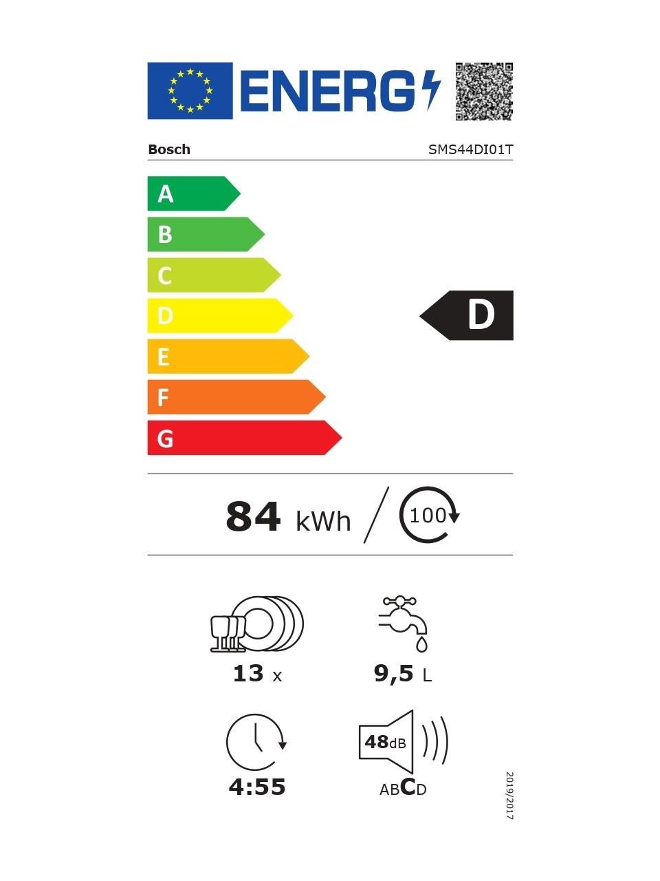 Bosch SMS44DI01T 4 Programlı Bulaşık Makinesi