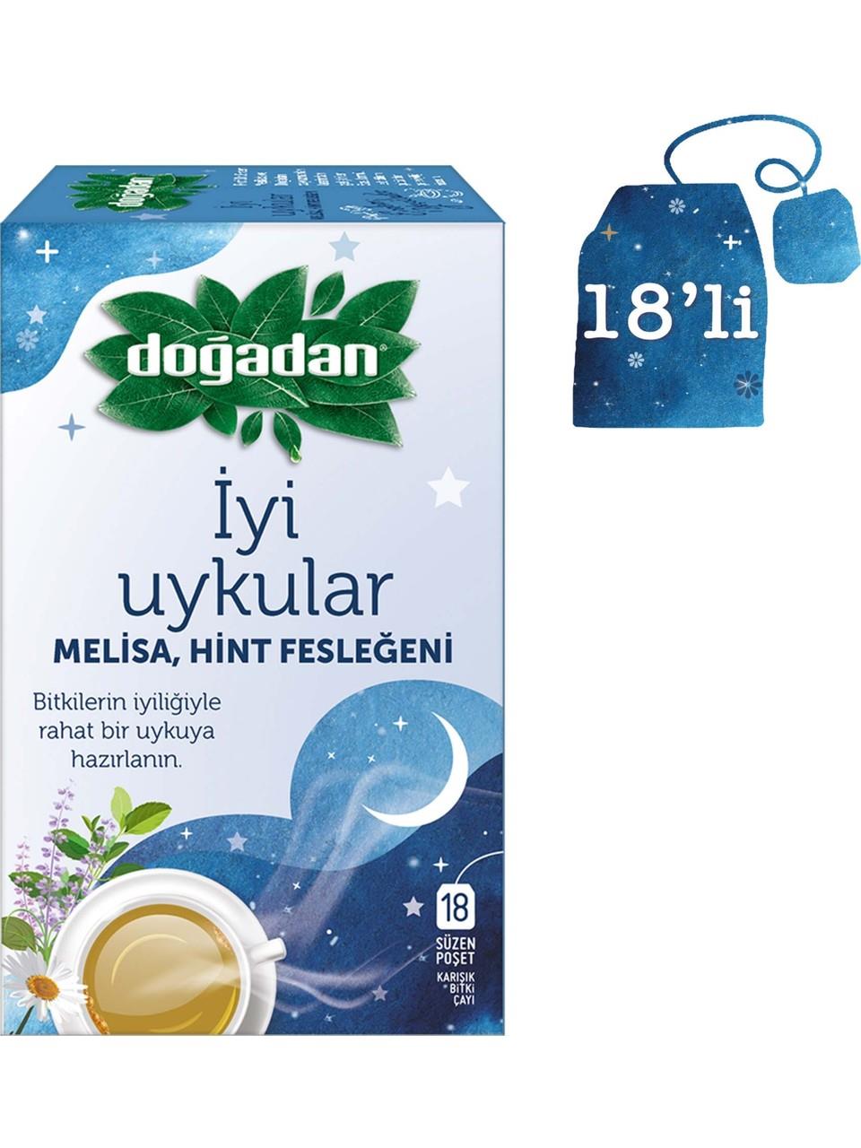 Doğadan Iyi Uykular Çayı Melisa ve Hint Fesleğeni 18'li Paket