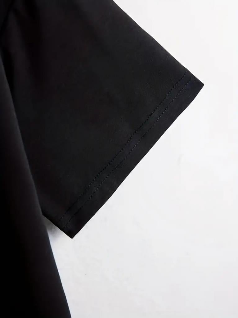 Erkek Kısa Kollu Bisiklet Yaka Baskılı Süprem Bluz
