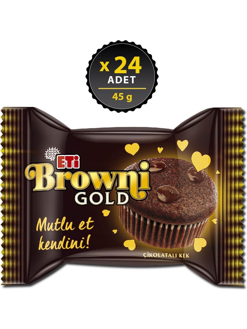 Eti Browni Gold Çikolata Soslu Çikolatalı Kek 45 gr x 24 Adet