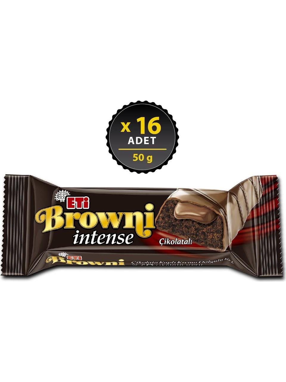 Eti browni intense çikolatali kek 50 g x 16 adet