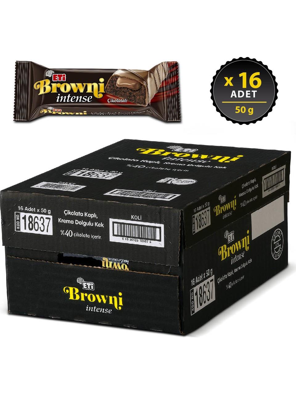 Eti browni intense çikolatali kek 50 g x 16 adet
