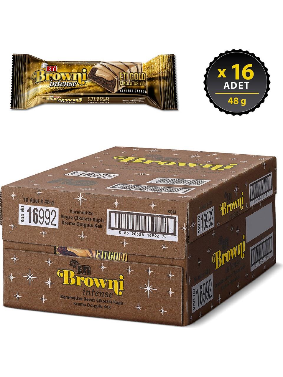 Eti Browni İntense Gold Çikolatalı Kek 48 gr x 16 Adet