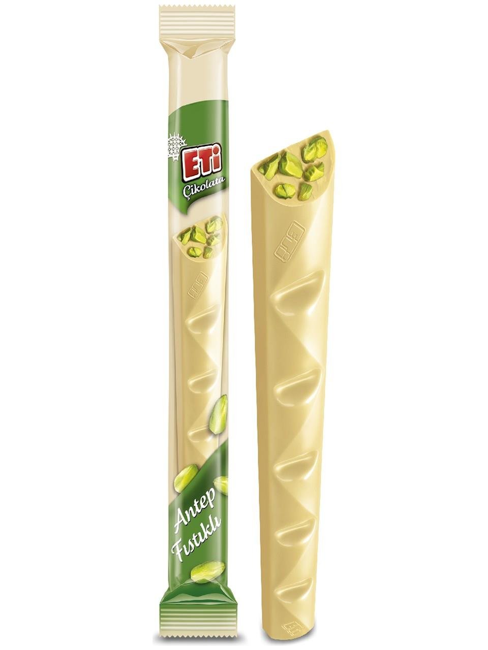 Eti Çikolata Uzun Beyaz Antep Fıstıklı 30 g x 16 Adet
