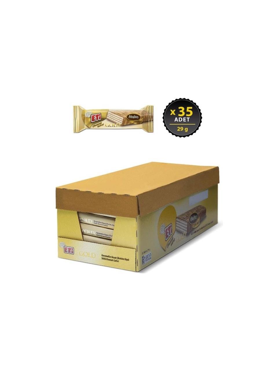 Eti Çikolatalı Gofret Gold 29 G x 35 Adet