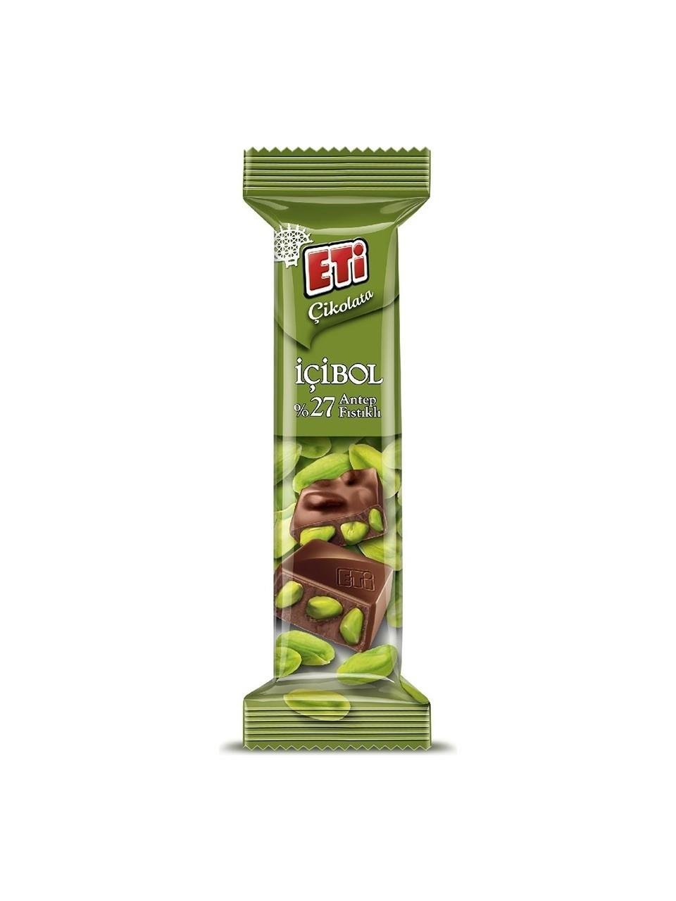 Eti İçibol %27 Antep Fıstıklı Çikolata 30 g x 12 Adet