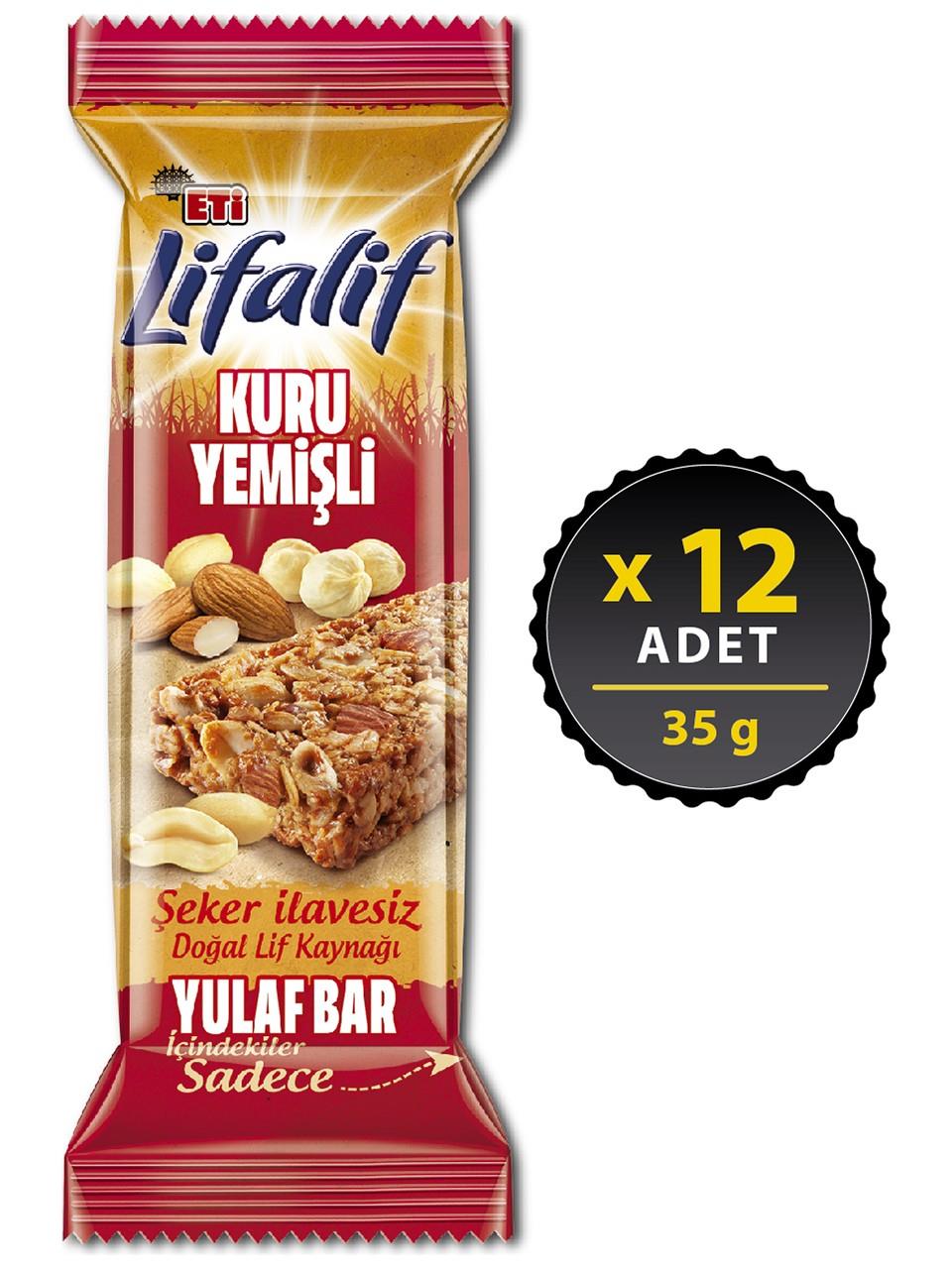 Eti Lifalif Kuru Yemişli Yulaf Bar 35 g x 12 Adet