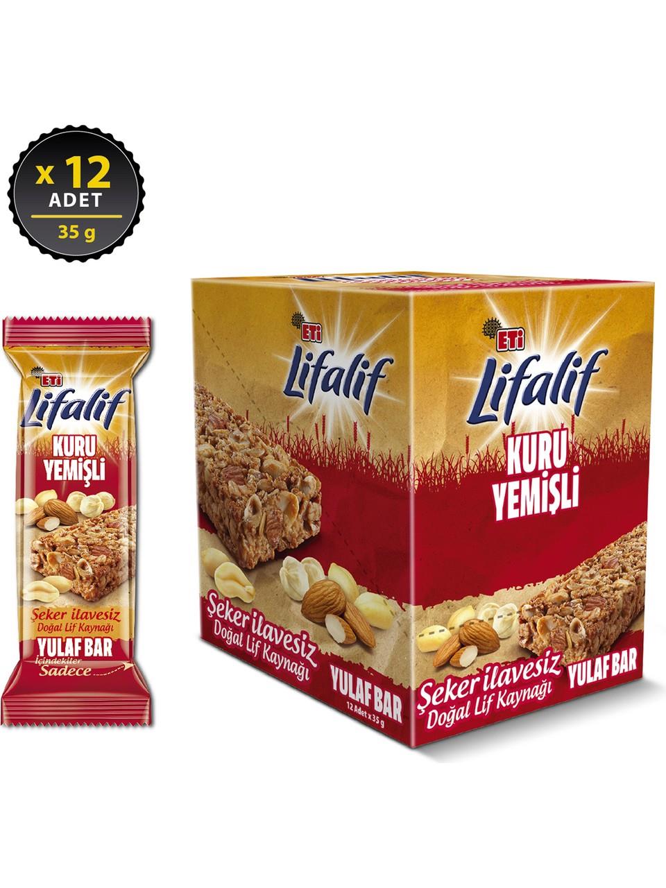 Eti Lifalif Kuru Yemişli Yulaf Bar 35 g x 12 Adet