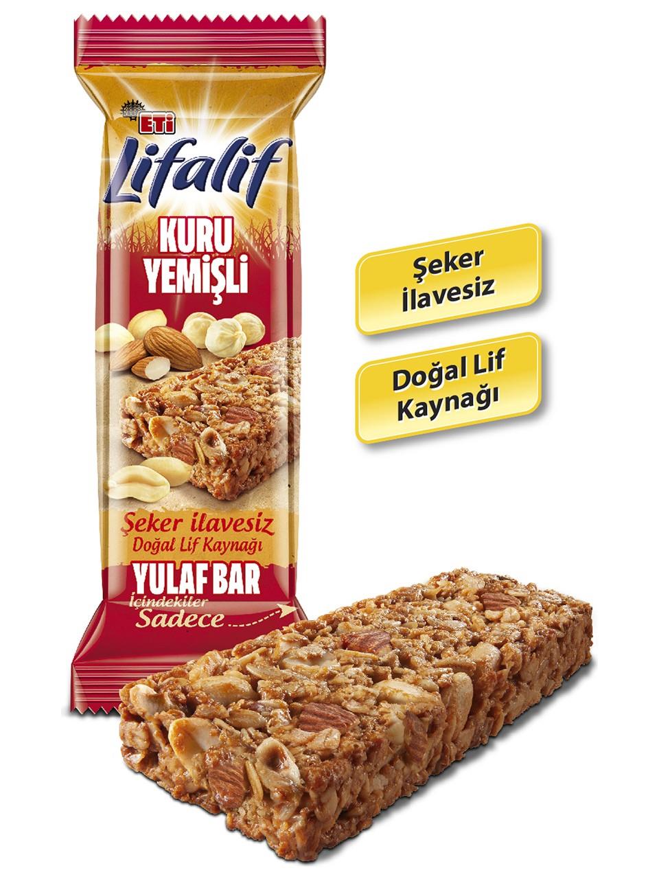 Eti Lifalif Kuru Yemişli Yulaf Bar 35 g x 12 Adet