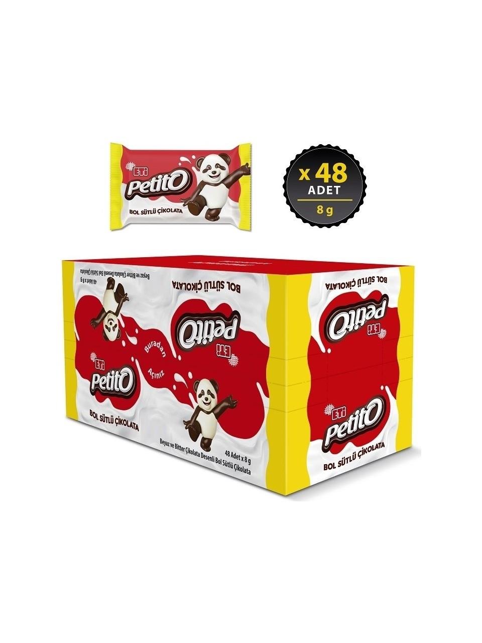 Eti Petito Bol Sütlü Çikolata 8 g x 48 Adet