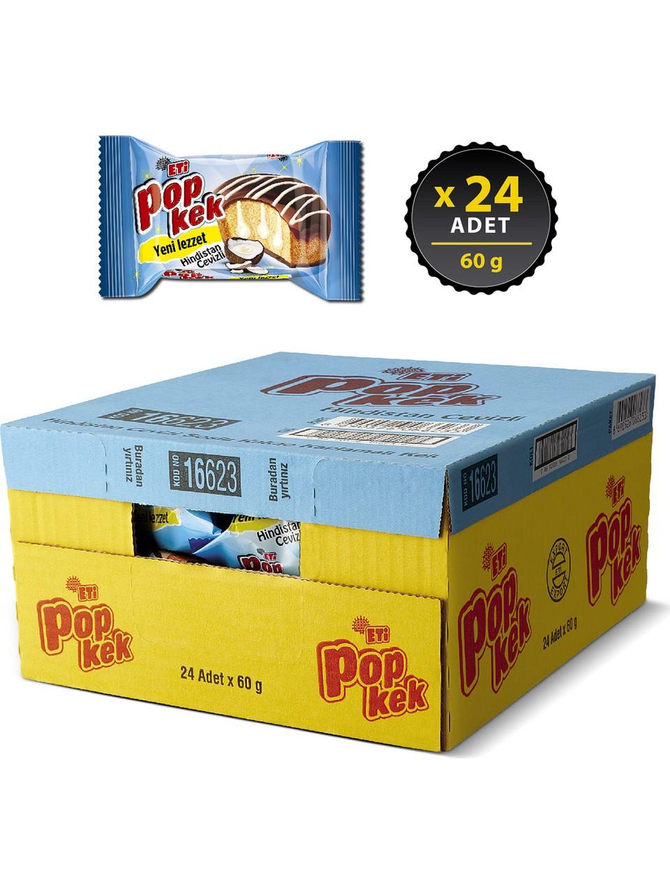 Eti Popkek Hindistan Cevizli Kek 60 gr x 24 Adet