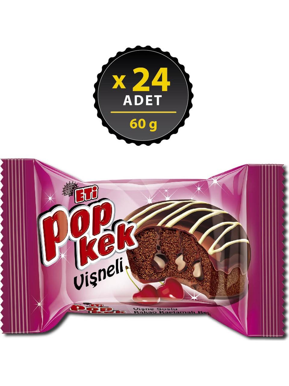 Eti Popkek Vişneli Kek 60 gr x 24 Adet