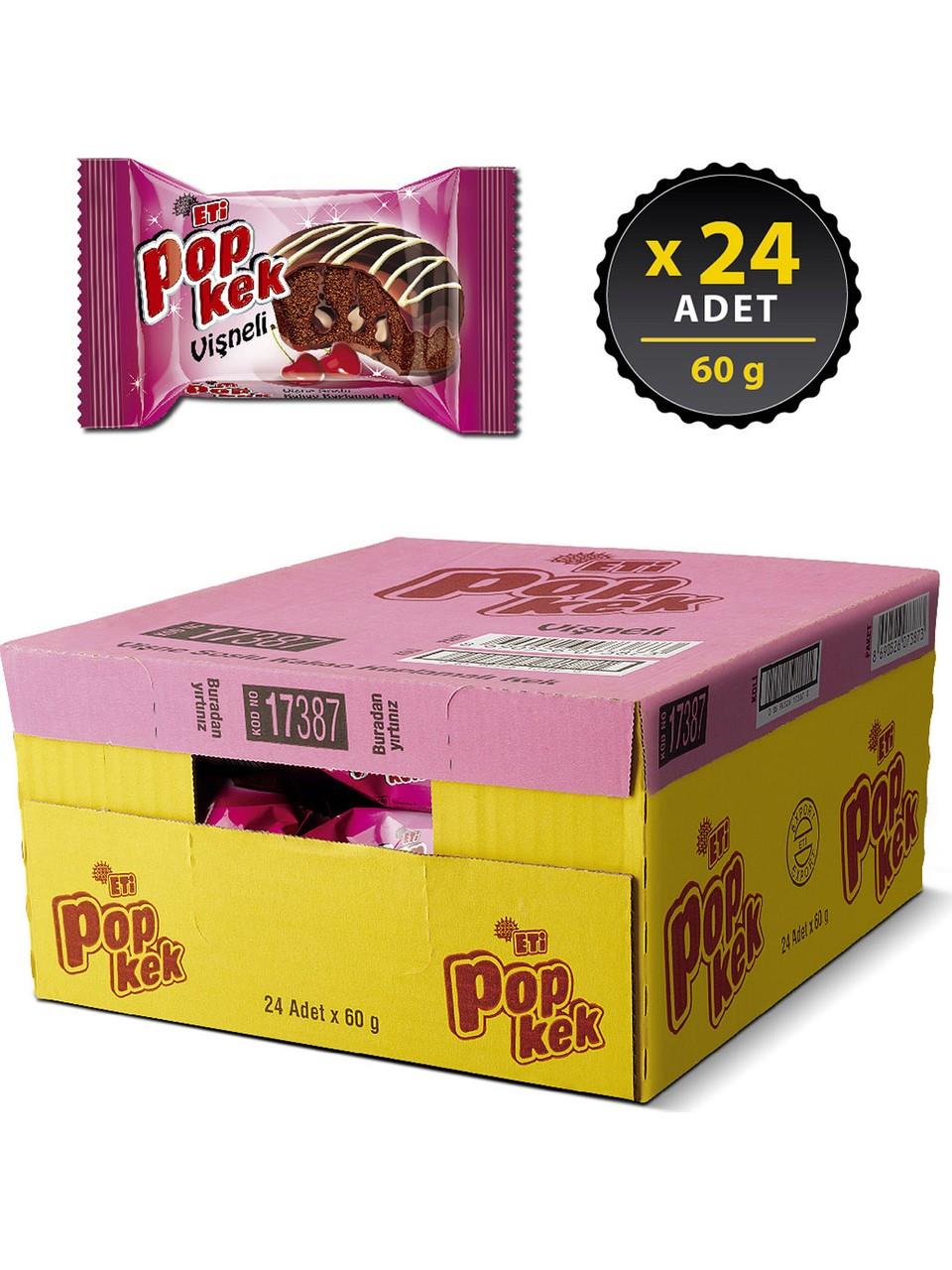 Eti Popkek Vişneli Kek 60 gr x 24 Adet