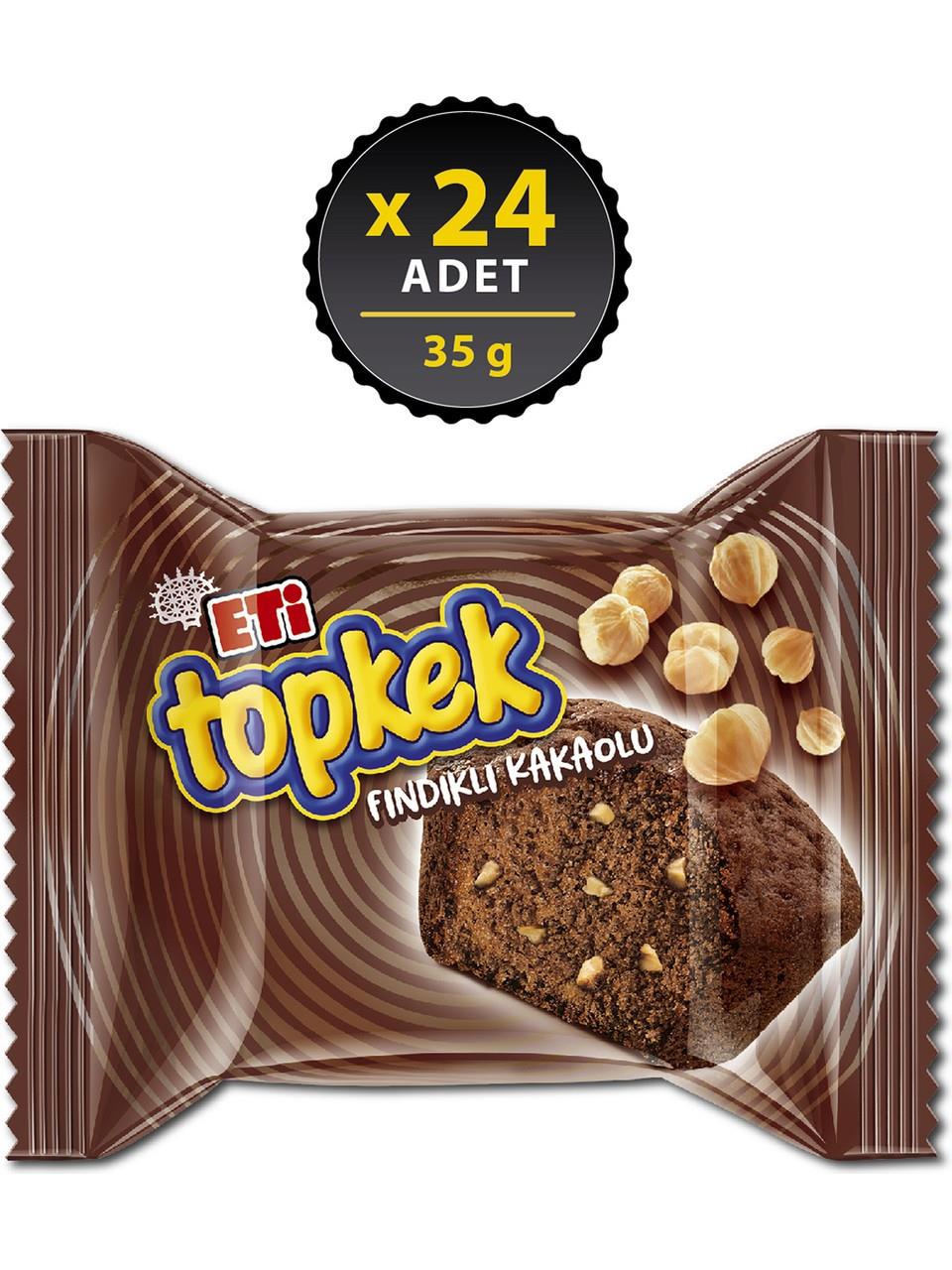 Eti Topkek Fındıklı Kakaolu Kek 35 gr x 24 Adet