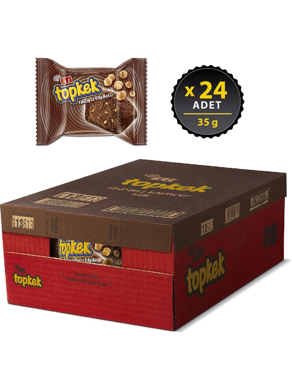 Eti Topkek Fındıklı Kakaolu Kek 35 gr x 24 Adet