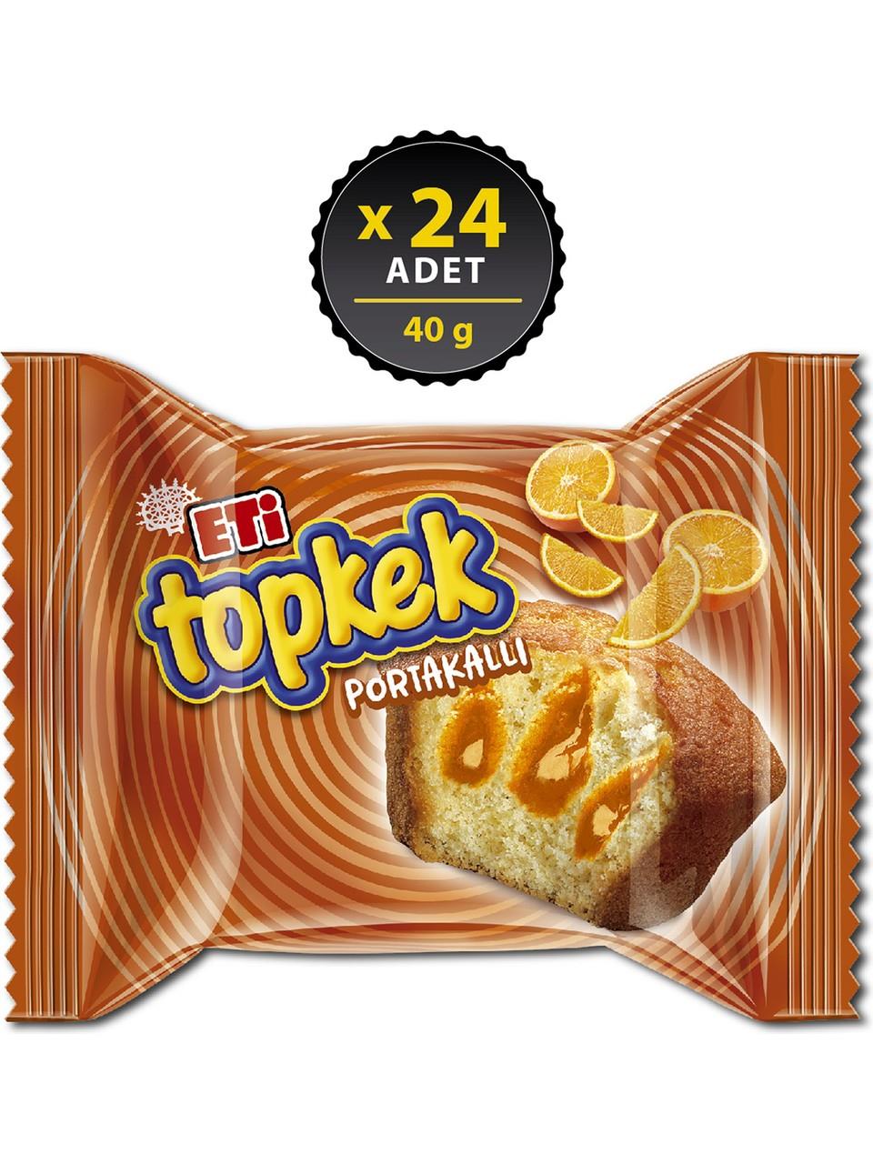 Eti Topkek Portakallı Kek 40 gr x 24 Adet