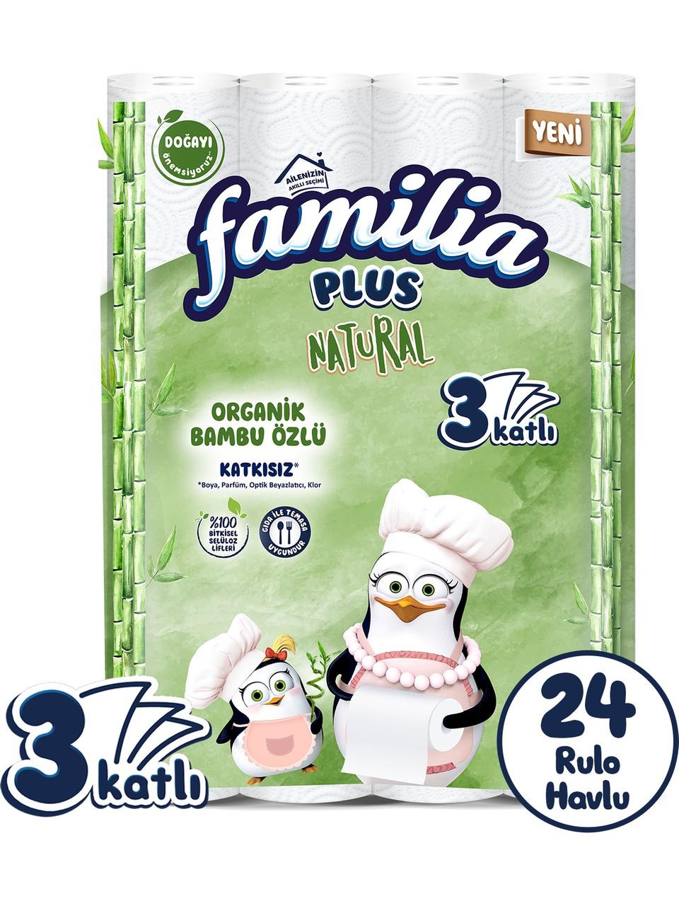Familia Plus Natural Kağıt Havlu 24 Rulo