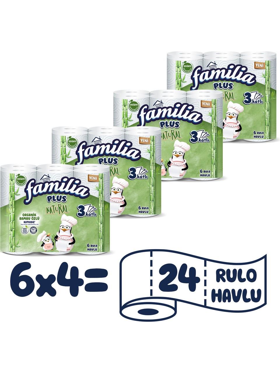 Familia Plus Natural Kağıt Havlu 24 Rulo