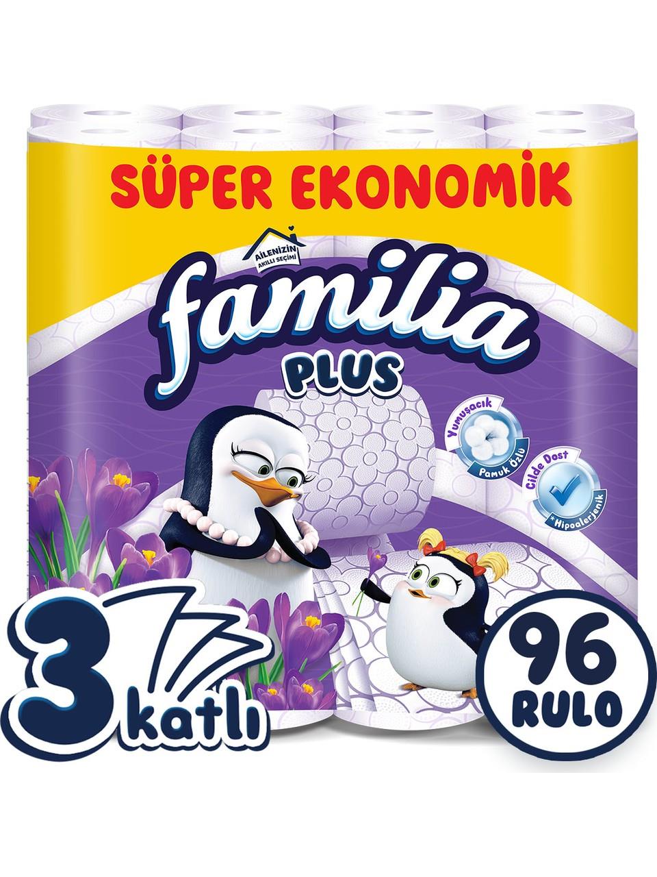 Familia Plus Parfümlü Tuvalet Kağıdı 96 Rulo (32 Rulo x 3 Paket)