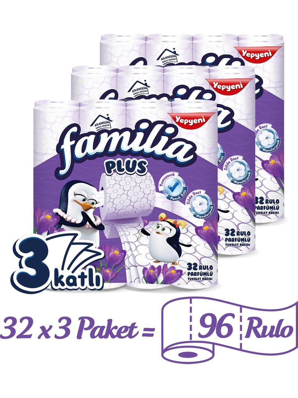 Familia Plus Parfümlü Tuvalet Kağıdı Jumbo Paket 96 Rulo
