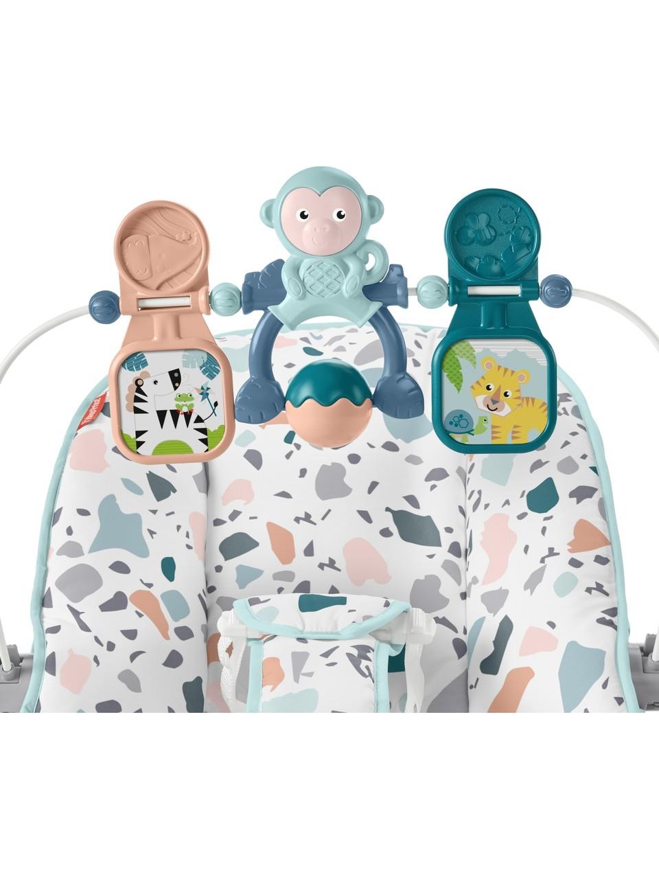 Fisher-Price Safari Ana Kucağı, Yıkanabilir, Sakinleştirici Titreşimler İçerir GWD38