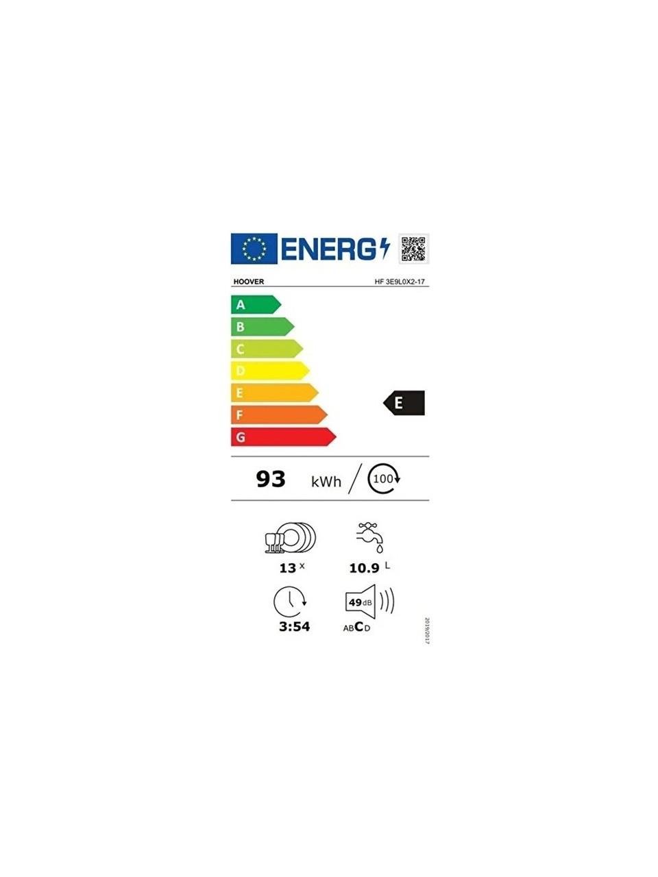 Hoover Hf 3E9L0X2-17 5 Programlı Wi-Fi + Bluetooth Bağlantılı Bulaşık Makinesi