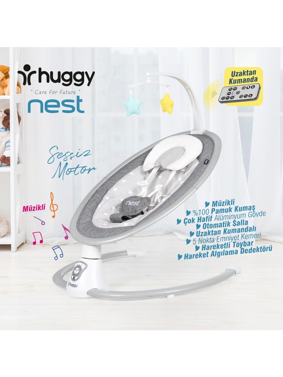 Huggy Nest Otomatik Sallanabilir Kumandalı Müzikli Anakucağı