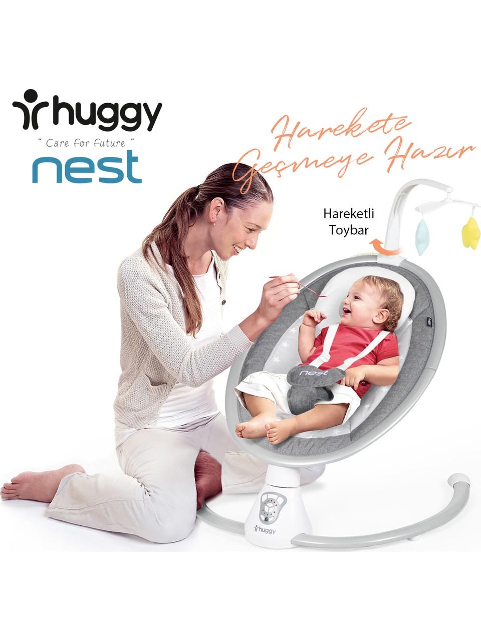 Huggy Nest Otomatik Sallanabilir Kumandalı Müzikli Anakucağı