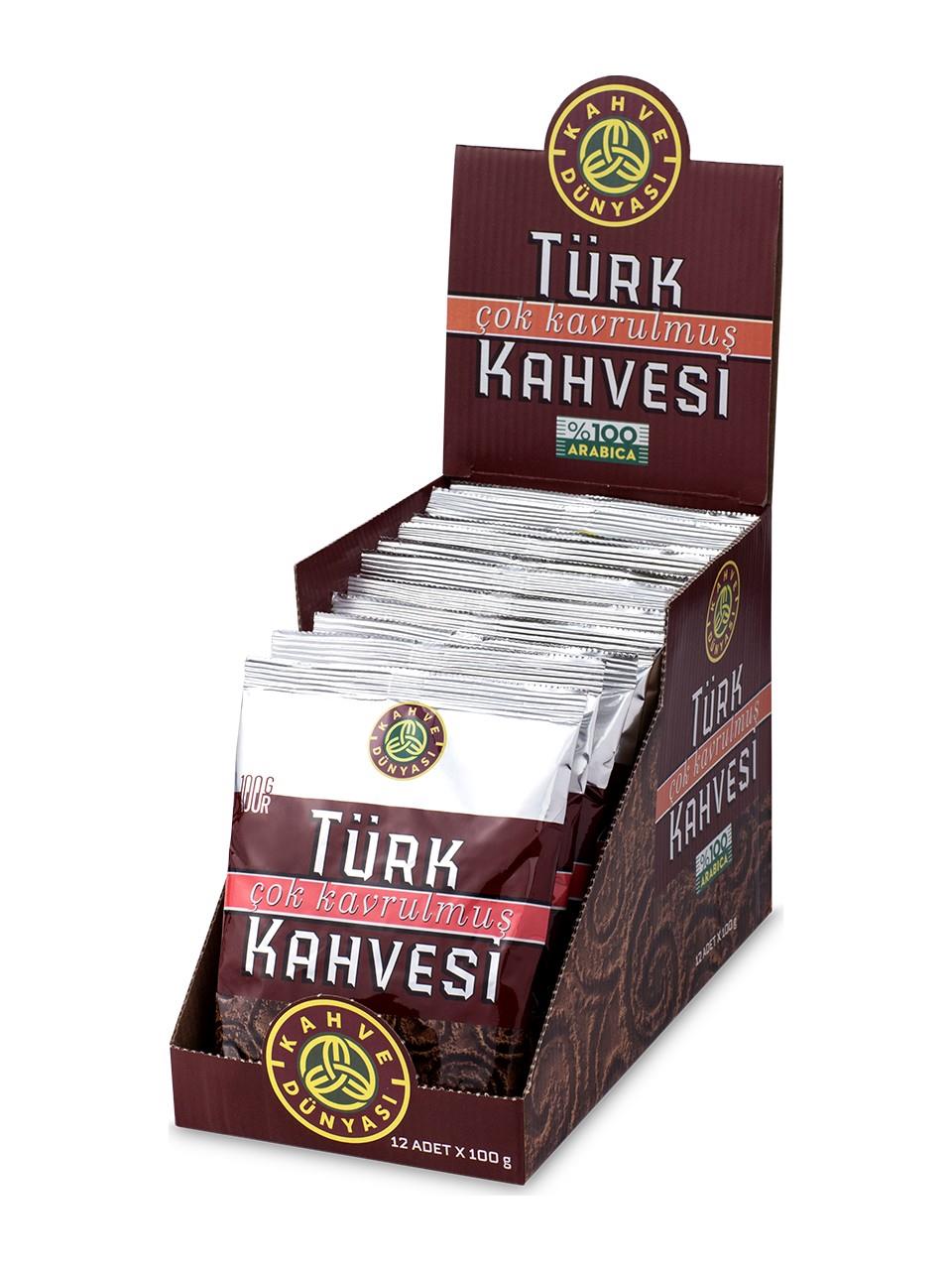 Kahve Dünyası 12li Eko Paket Çok Kavrulmuş Türk Kahvesi 100gr