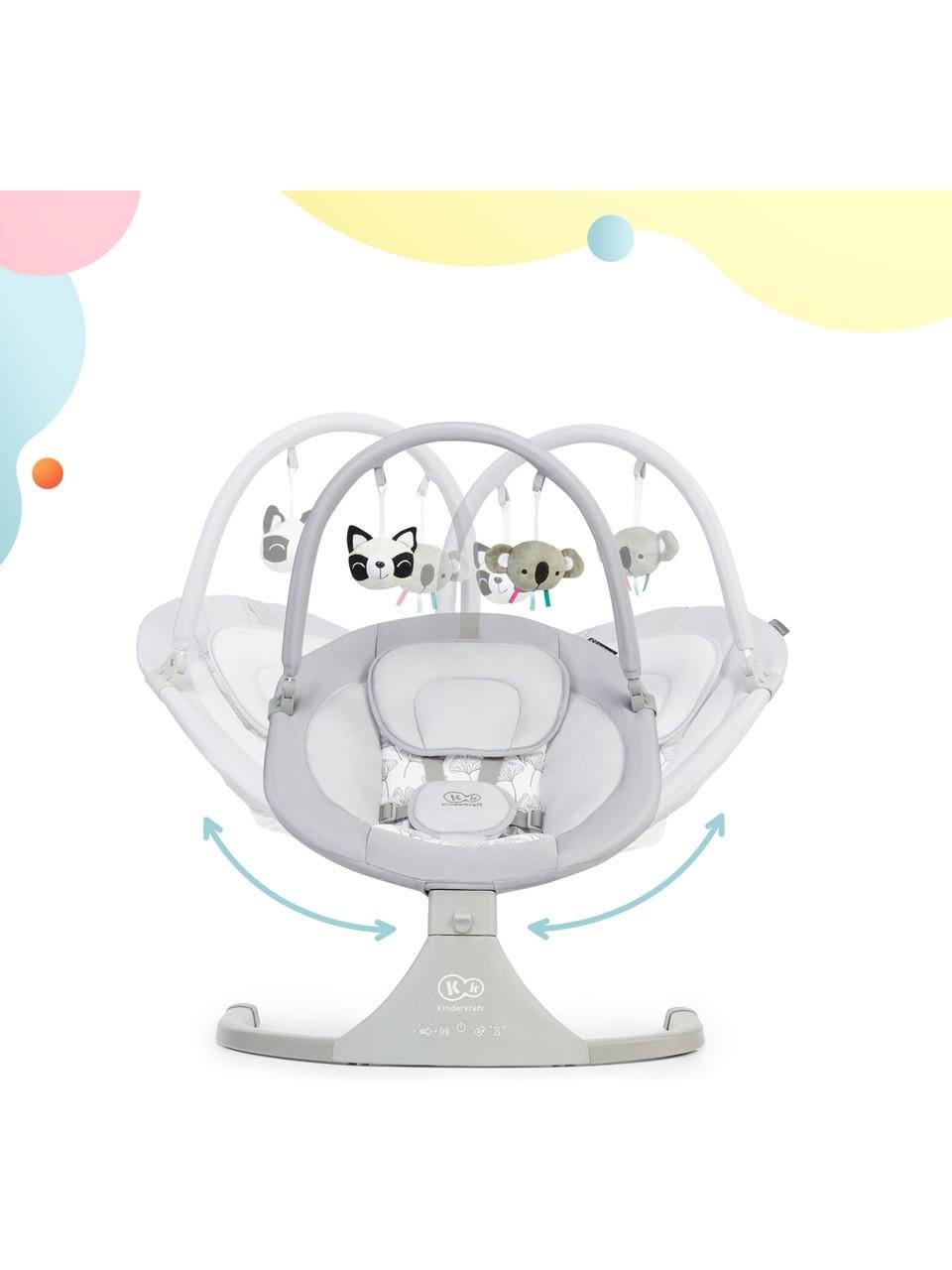 Kinderkraft Lulı Otomatik Sallanan Oyuncaklı Ana Kucağı Grey