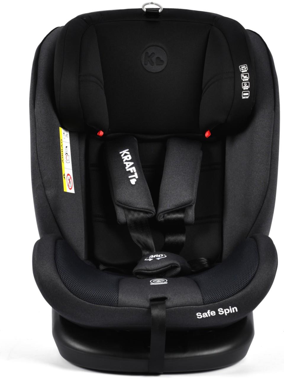Kraft Safe Spin 0-36 kg 360 ° Dönebilen İsofix'li Oto Koltuğu Siyah