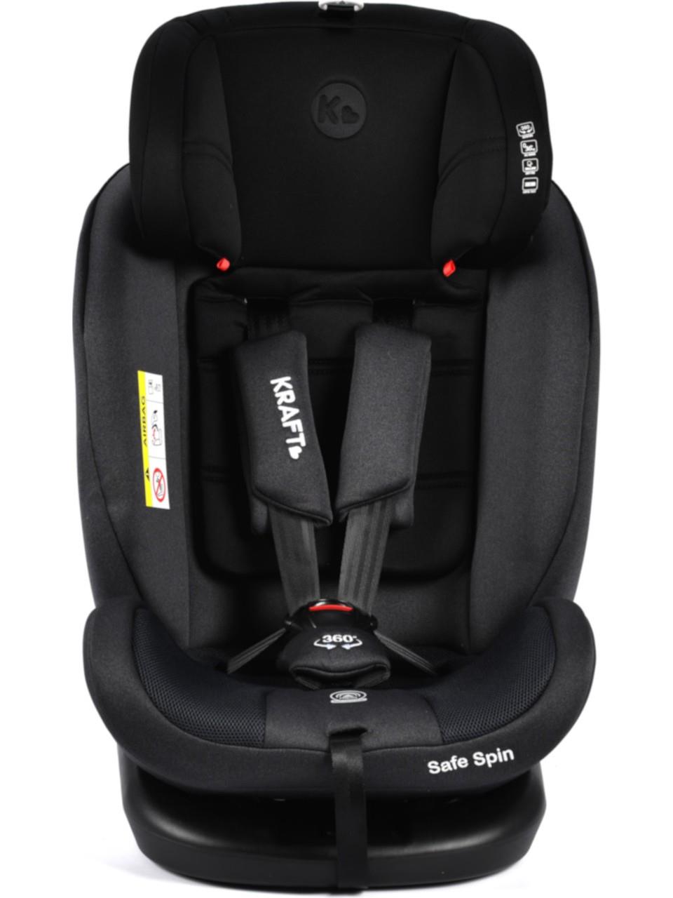 Kraft Safe Spin 0-36 kg 360 ° Dönebilen İsofix'li Oto Koltuğu Siyah