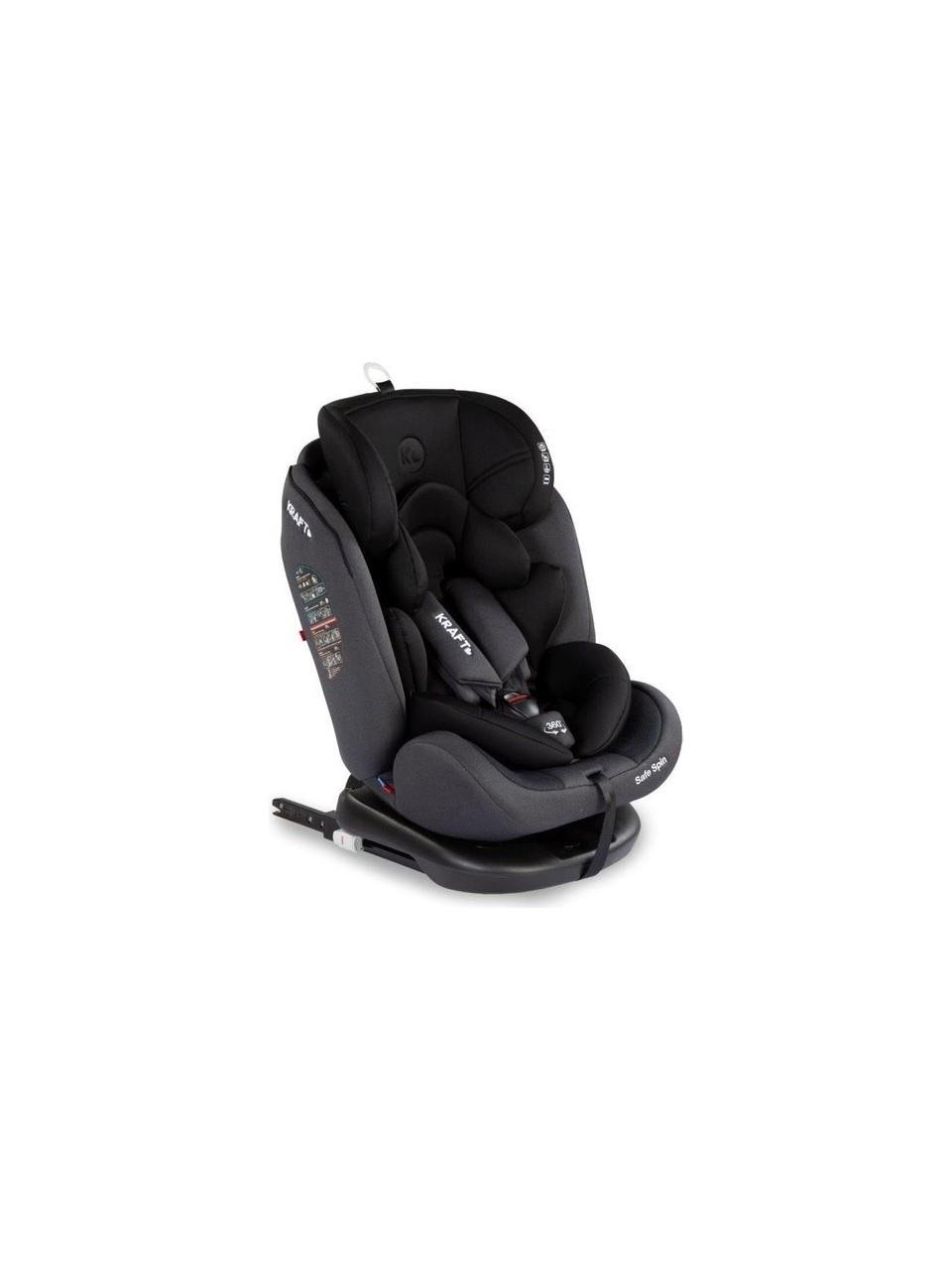 Kraft Safe Spin 0-36 kg 360 ° Dönebilen İsofix'li Oto Koltuğu Siyah