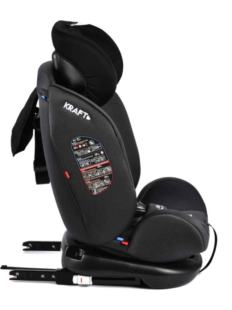 Kraft Safe Spin 0-36 kg 360 ° Dönebilen İsofix'li Oto Koltuğu Siyah