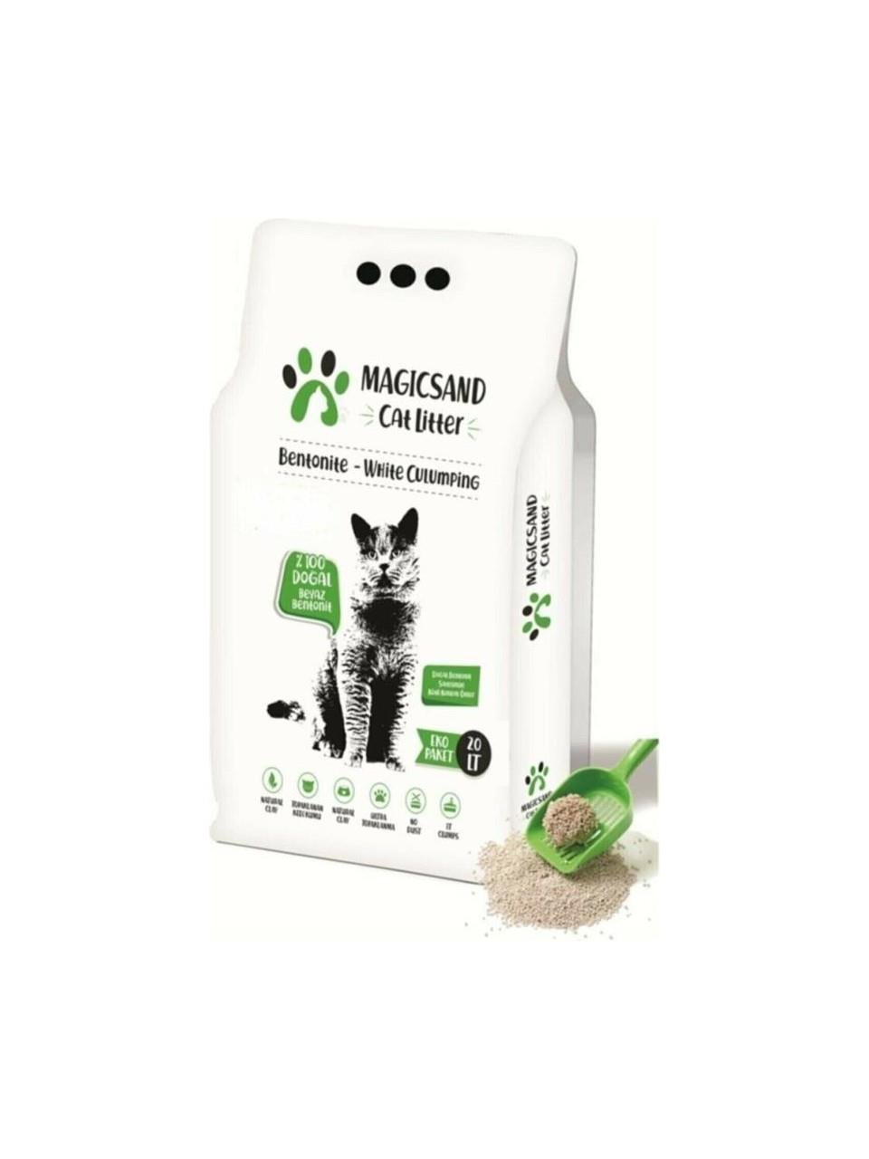 Magicsand Kalın Taneli Kokusuz Kedi Kumu 20 LT