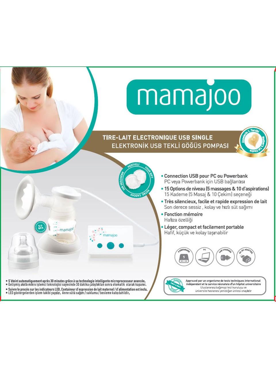 Mamajoo Elektrikli Usb Tekli Göğüs Pompası & 1 X Pes Biberon 150 Ml